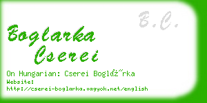 boglarka cserei business card